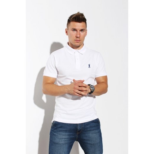 T-shirt męski biały Edward Orlovski z krótkim rękawem 