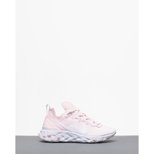 Nike buty sportowe damskie do biegania różowe eleganckie wiązane z tworzywa sztucznego na płaskiej podeszwie bez wzorów 