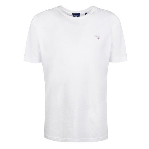 T-shirt męski biały Gant z krótkim rękawem bawełniany 