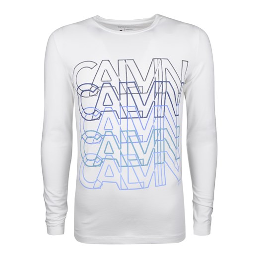 T-shirt męski Calvin Klein z napisami z długimi rękawami 
