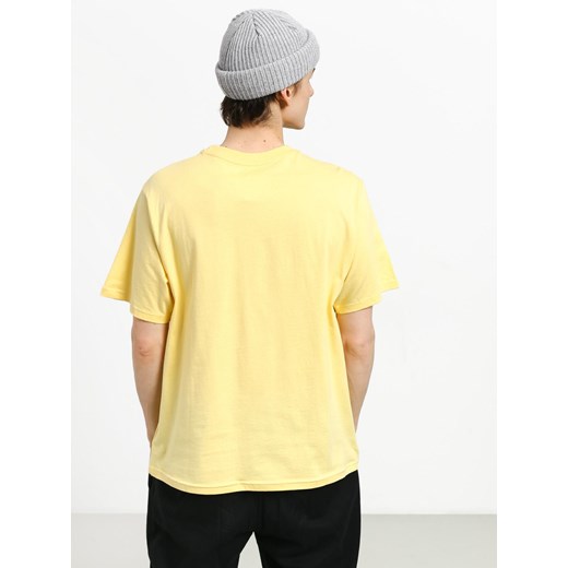 T-shirt męski żółty Element z napisem 