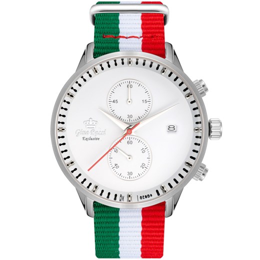 Zegarek GINO ROSSI E12463A2-3C1 EXCLUSIVE (zg266f) - Czerwony || Biały || Srebrny || Zielony