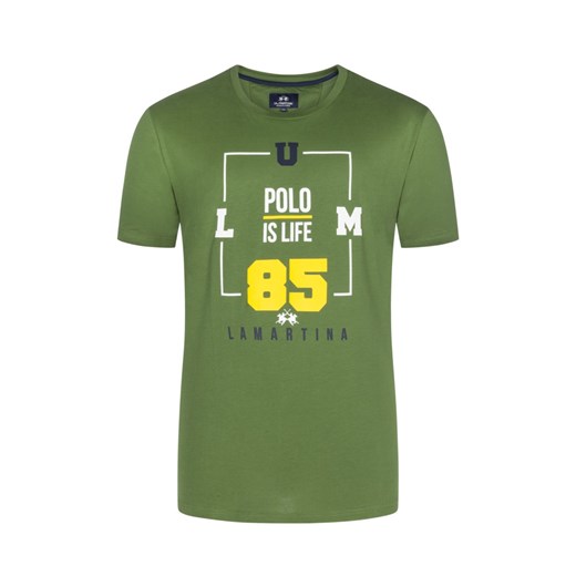 La Martina, T-shirt z nadrukiem z przodu Zielony