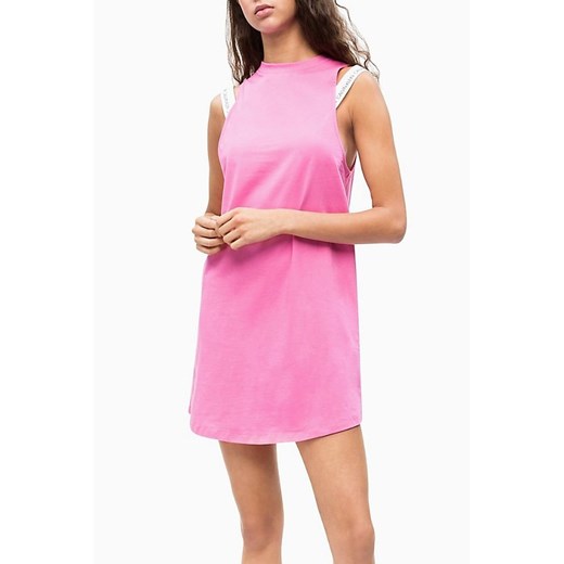Calvin Klein różowa sukienka Tank Dress Phlox Pink z logiem  Calvin Klein L Differenta.pl