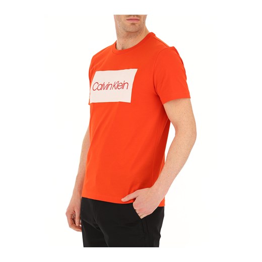 Calvin Klein Koszulka dla Mężczyzn, pomarańczowy, Bawełna, 2019, L M S XL  Calvin Klein S RAFFAELLO NETWORK