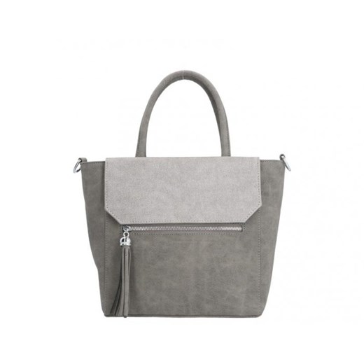 Shopper bag Chiara Design duża na ramię zamszowa 