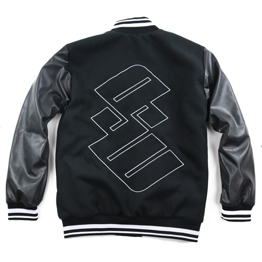 Kurtka OSW Varsity Baseball czarna Outsidewear L 4elementy