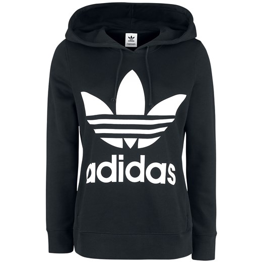 Adidas - Trefoil Hoodie - Bluza z kapturem - czarny biały