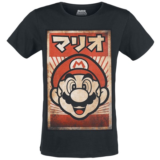 Super Mario - Mario - Poster - T-Shirt - czarny