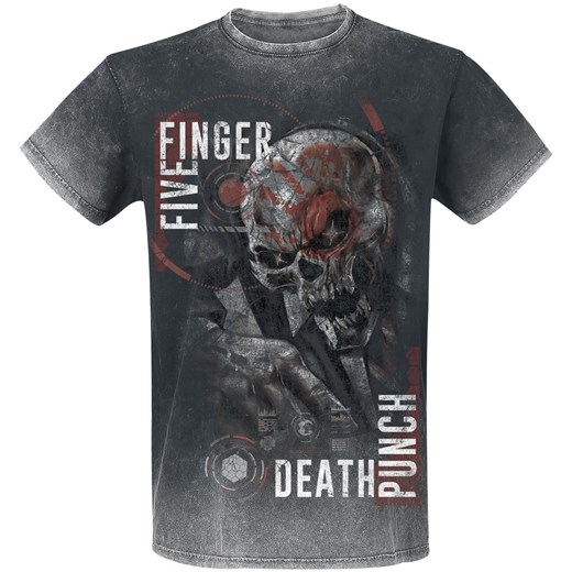 T-shirt męski Five Finger Death Punch z krótkim rękawem w nadruki 