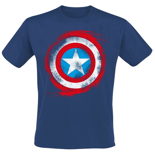 Captain America - Shield Logo - Koszulki - granatowy  Captain America XL EMP