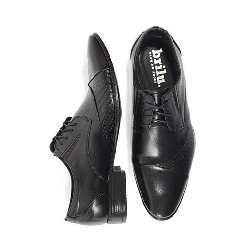 Skórzane buty wizytowe z asymetrycznym noskiem Ander czarne