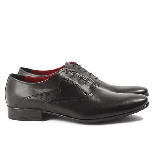 Eleganckie skórzane buty wizytowe oxfordy Markus czarne