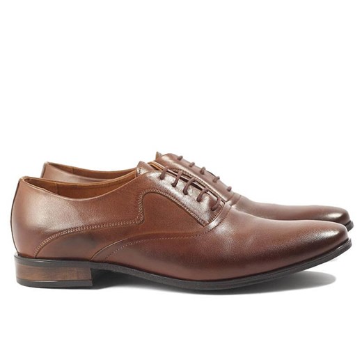 Eleganckie skórzane buty wizytowe oxfordy Markus brązowe