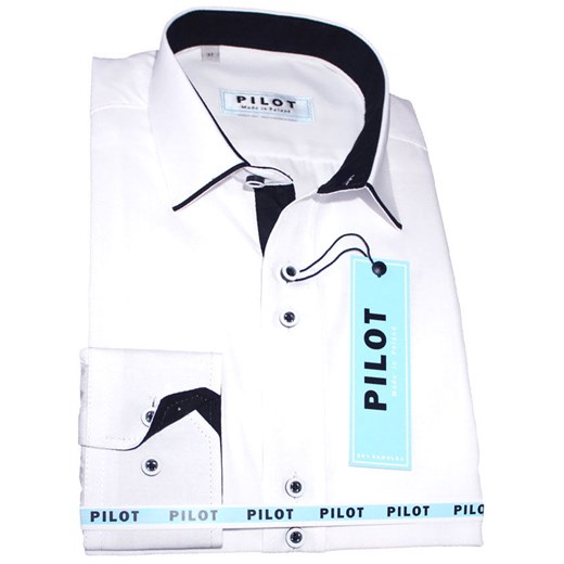 Biała koszula męska Pilot 