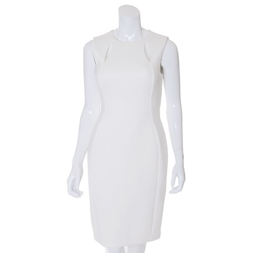 Sukienka Calvin Klein ołówkowa biznesowa biała bez wzorów 