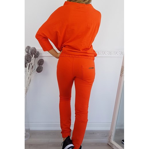 Bawełniany komplet dresowy damski Fifi- pomarańczowy