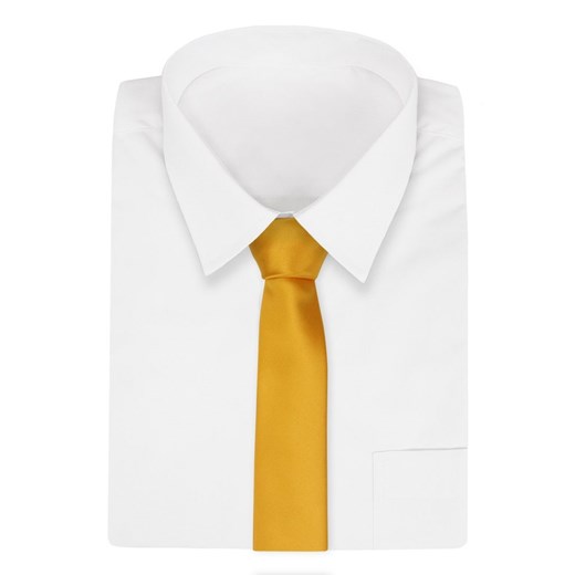 Krawat żółty Alties bez wzorów 