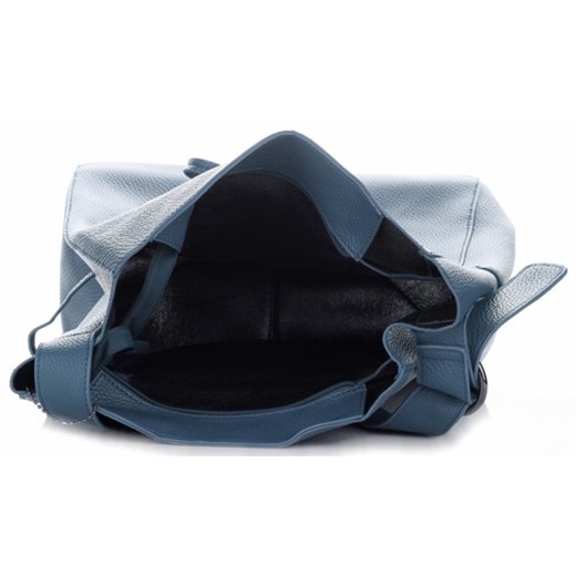 Shopper bag niebieska Diana&Co na ramię bez dodatków