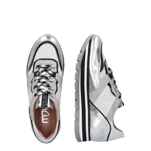 Buty sportowe damskie Mjus sneakersy młodzieżowe srebrne bez wzorów płaskie 