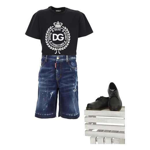 Dolce & Gabbana Koszulka Dziecięca dla Chłopców Na Wyprzedaży, niebieski, Bawełna, 2019, 10Y 4Y 6Y 8Y