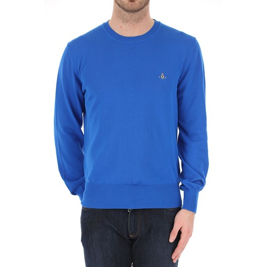 Vivienne Westwood Sweter dla Mężczyzn, niebieski (Bluette), Bawełna, 2019, 40 44 46 L M Vivienne Westwood  M RAFFAELLO NETWORK