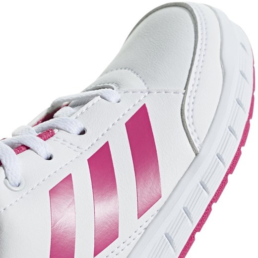 Buty sportowe dziecięce białe Adidas sznurowane z tworzywa sztucznego 