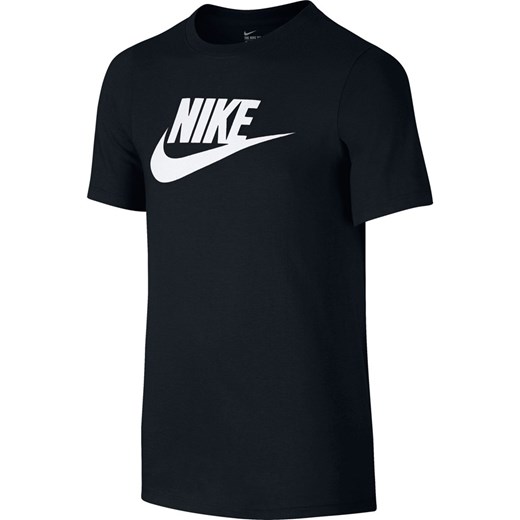 T-shirt chłopięce Nike czarny w nadruki 