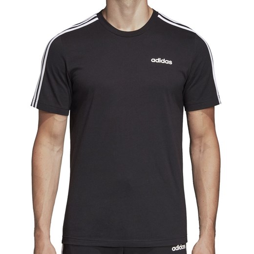 Koszulka męska adidas Essentials 3 Stripes Tee czarna DQ3113  Adidas M SWEAT