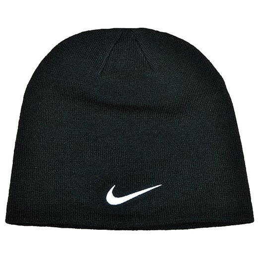 Czarna czapka zimowa męska Nike Football bez wzorów 