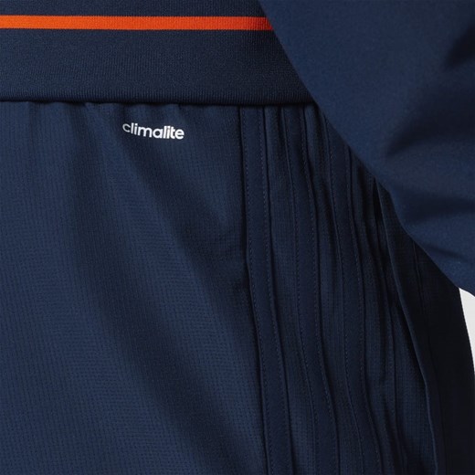 Spodnie sportowe Adidas Teamwear z poliestru bez wzorów 