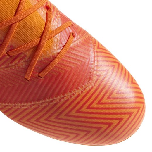 Pomarańczowe buty sportowe męskie Adidas nemeziz na wiosnę sznurowane 