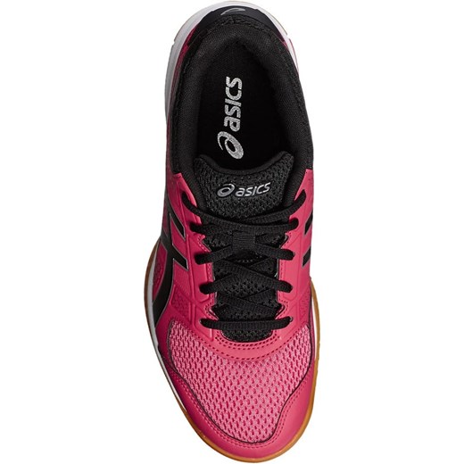 Buty sportowe damskie Asics do biegania bez wzorów wiązane różowe płaskie z gumy 