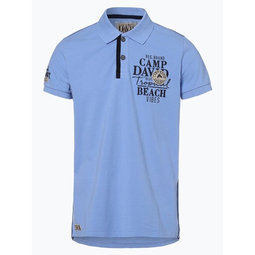 Camp David - Męska koszulka polo, niebieski Camp David  L vangraaf