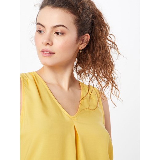 Bluzka damska żółta Vero Moda bez rękawów z wiskozy casual bez wzorów 
