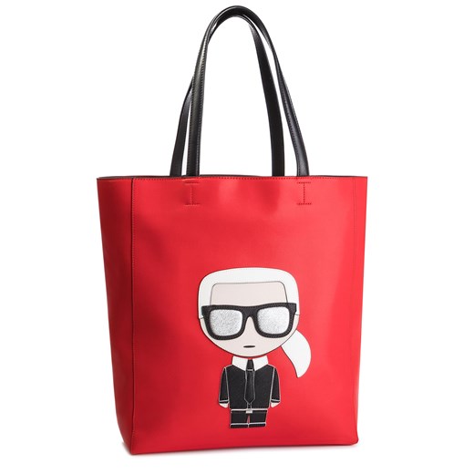 Shopper bag Karl Lagerfeld czerwona młodzieżowa na ramię 