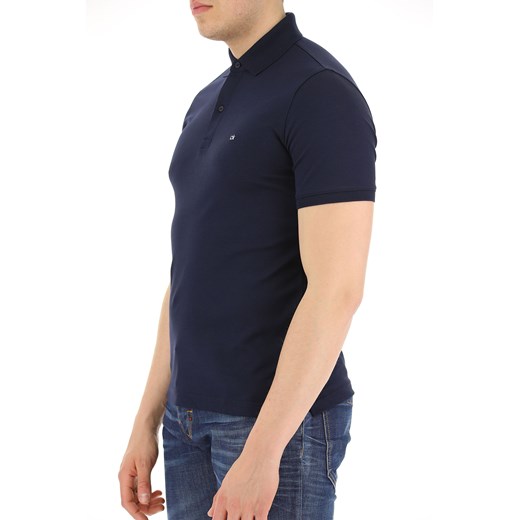 T-shirt męski Calvin Klein bez wzorów granatowy 