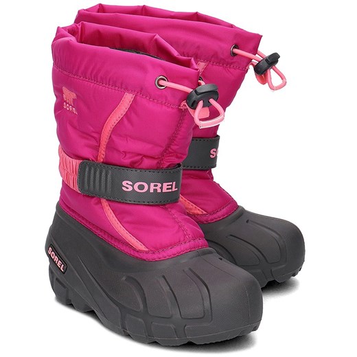 Buty zimowe dziecięce Sorel różowe nylonowe 