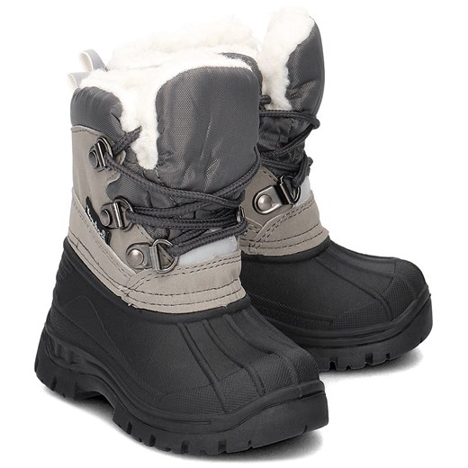 Buty zimowe dziecięce Playshoes czarne sznurowane 