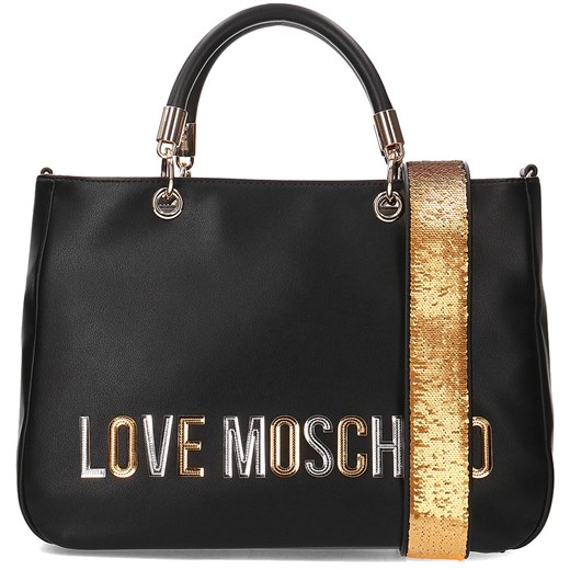 Shopper bag Love Moschino na ramię duża ze skóry ekologicznej 