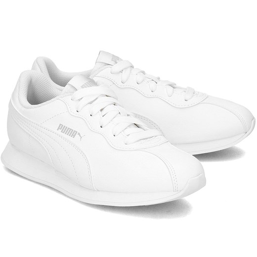 Białe buty sportowe damskie Puma sneakersy młodzieżowe ze skóry ekologicznej na zimę 