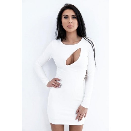 Sukienka dopasowana biała 