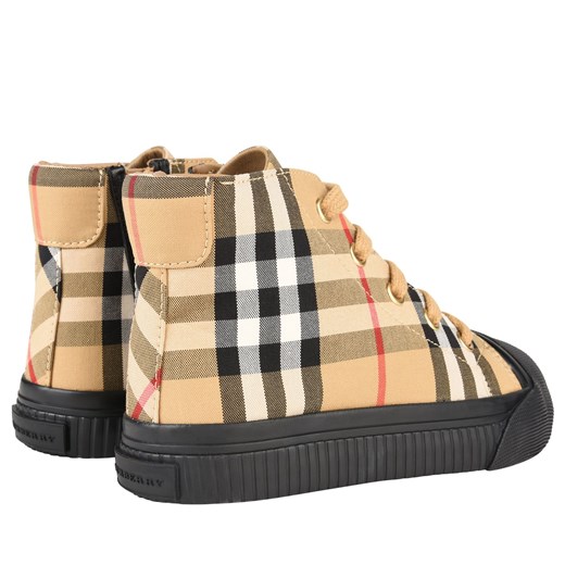 Adidasy do kostek Burberry Children Boys Checked High Top Trainers