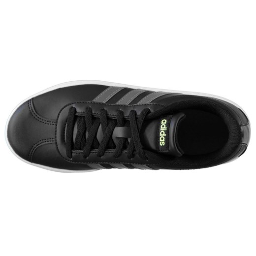 Adidas buty sportowe dziecięce gładkie wiązane czarne 