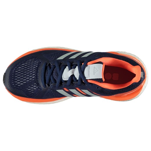 Buty sportowe damskie niebieskie Adidas dla biegaczy wiosenne sznurowane bez wzorów 