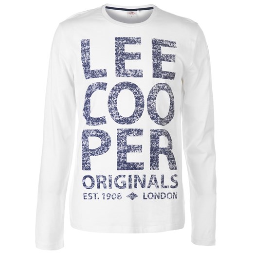 T-shirt męski biały Lee Cooper z krótkim rękawem 