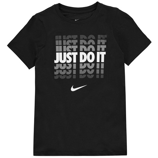 T-shirt chłopięce Nike czarny z krótkimi rękawami 