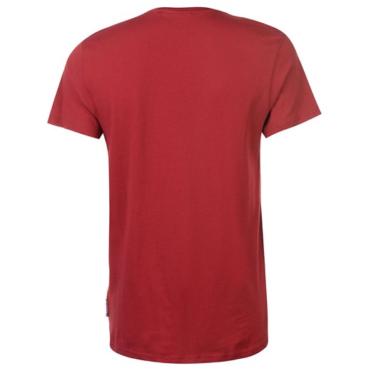 T-shirt męski Lee Cooper z krótkimi rękawami czerwony bez wzorów 