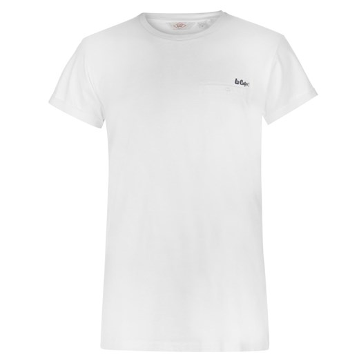 T-shirt męski biały Lee Cooper na wiosnę casual 