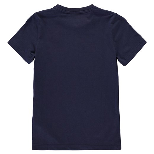 T-shirt chłopięce Puma z napisami niebieski z krótkim rękawem 